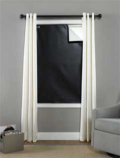 BlackoutEZ Velcro fabric window cover